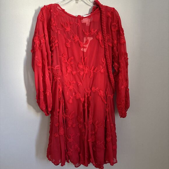 New Anthropologie x Mare Mare Amal Textured 3D Floral Fauna Y2K 90s Vegan Hips - Picture 2 of 6